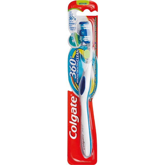 Colgate 360 ° Whole Mouth Clean Medium strednej zubná kefka 1 kus