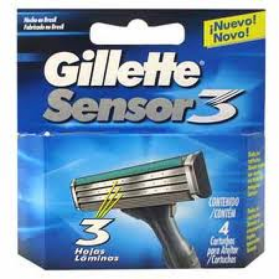 Gillette Sensor 3 náhradné hlavice pre mužov 4 kusy