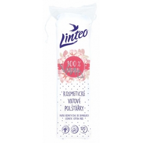 Linteo 100% Natural kozmetické vatové odličovacie tampóny 120 kusov