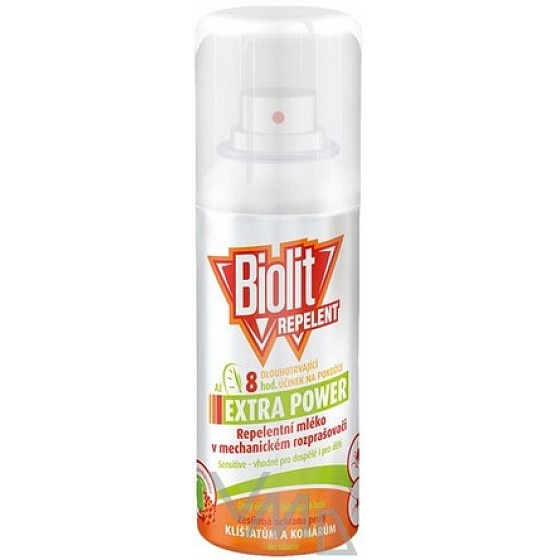 Biolit Extra Power repelentné mlieko 110 ml sprej
