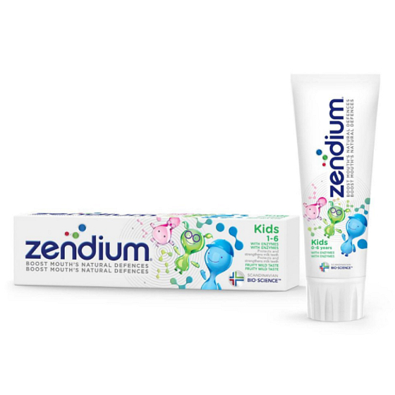 Zendium Kids zubná pasta 1-6 rokov pre deti 75 ml