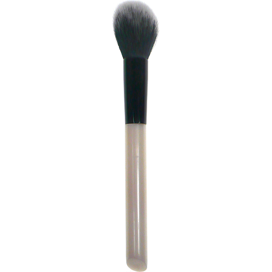 Kozmetický štetec so syntetickými štetinami na púder čierno-sivý 19 cm 30700