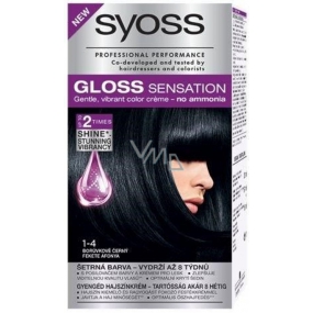 Syoss Gloss Sensation Šetrná farba na vlasy bez amoniaku 1-4 čučoriedkový čierny 115 ml