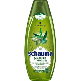 Schauma Nature Moments Stredomorský olivový olej a Aloe Vera regeneračné proti štiepeniu končekov šampón na vlasy 400 ml