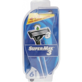 Super-Max 3 for Men jednorazový 3 britvy holiaci strojček 6 kusov