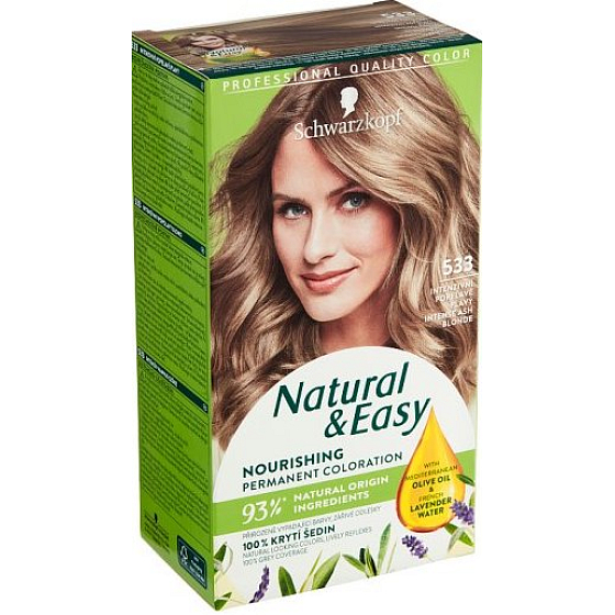 Schwarzkopf Natural & Easy farba na vlasy 533 Intenzívne popolavo plavý