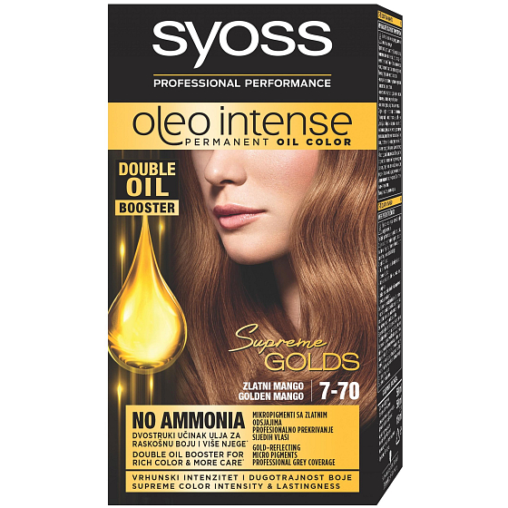 Syoss Oleo Intense Color farba na vlasy bez amoniaku 7-70 Zlaté mango