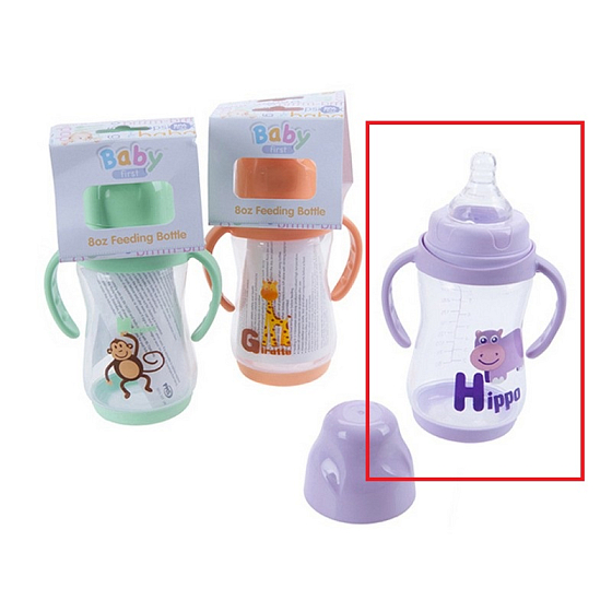 Baby First Hroch 0+ dojčenská fľaša s úchopy 250 ml