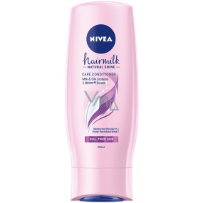 Nivea Hairmilk Natural Shine ošetrujúci kondicionér na unavené vlasy bez lesku 200 ml