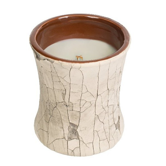 WoodWick Fireside - Oheň v krbe vonná sviečka s dreveným knôtom a viečkom sklo malá 85 g