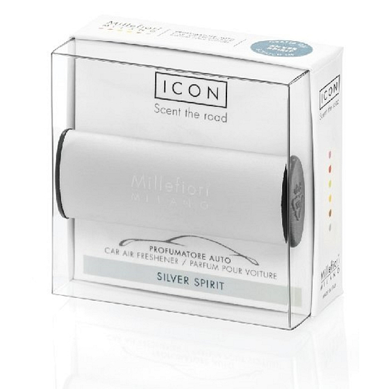Millefiori Milano Icon Silver Spirit - Strieborný svit vôňa do auta Classic strieborná vonia až 2 mesiace 47 g