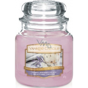 Yankee Candle Honey Lavender Gelato - Levanduľová zmrzlina s medom vonná sviečka Classic strednej sklo 411 g