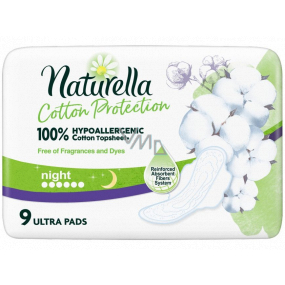 Naturella Cotton Protection Ultra Night hygienické vložky s krídelkami 9 kusov