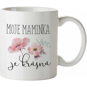 Bohemia Gifts Keramický hrnček s obrázkom Moja mamička je krásna 350 ml