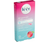 Veet Depilačné voskové pásiky s gélovou textúrou a vôňou nektárinky 10 kusov