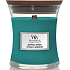 WoodWick Jalovec a smrek vonná sviečka s dreveným knôtom a skleneným viečkom malá 85 g