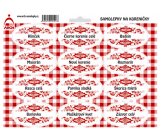 Arch Nálepky na korenie s hnedým ornamentom Lentil 22 x 16 cm SK