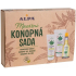 Alpa Konopná masážna sada Francovka Konopný alkoholový bylinný roztok 60 ml + Konopný masážny gél 100 ml + Konopný masážny balzam 150 ml, darčeková sada