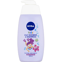 Nivea Kids Dievča 2v1 sprchový gél a šampón, 500 ml