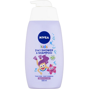 Nivea Kids Dievča 2v1 sprchový gél a šampón, 500 ml