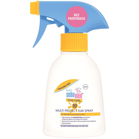 SebaMed Baby Sun Care Multi Protect OF50 sprej na opaľovanie pre deti bez vône 200 ml