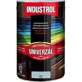 Industrol S2013 univerzál lesk vrchná farba na kov a drevo, 9110 hliník, 4 l