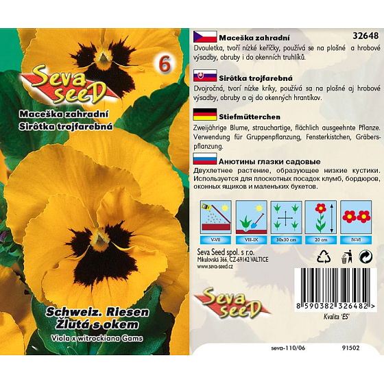 Seva Seed Sirôtka záhradná Schweizer Riesen žltá 0,2 g