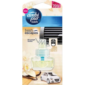 Ambi Pur Car Fresh Escapes Moonlight Vanilla náhradná náplň 7 ml