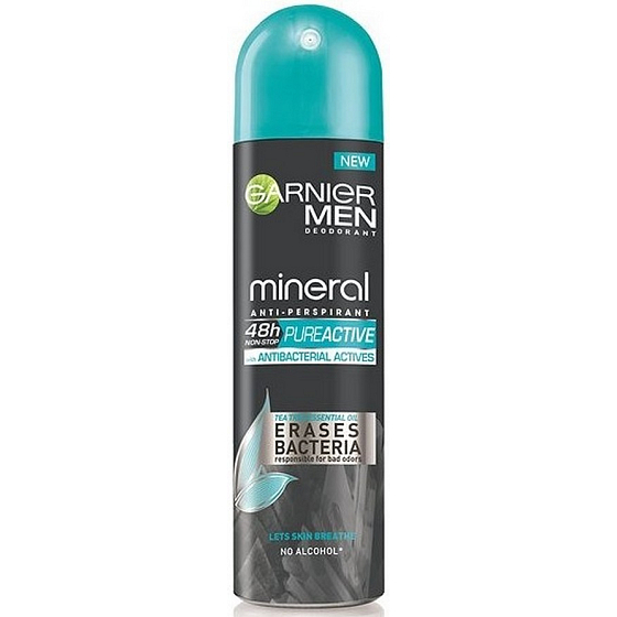 Garnier Mineral Pure Active Antibacterial Actives 48h antiperspirant deodorant sprej pre mužov 150 ml