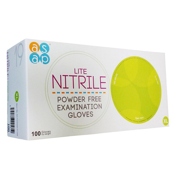 Asap Rukavice Syntetický nitril latex jednorazové nepúdrované vyšetrovacej veľkosť XL box 100 kusov