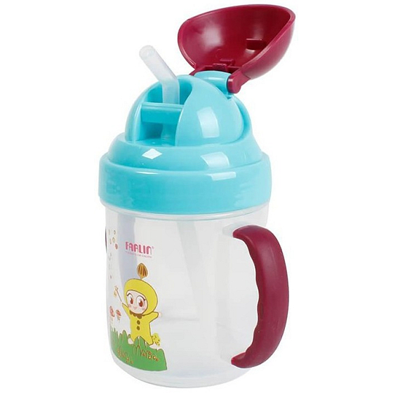 Baby Farlin Magic Cup hrnček netečúci so slamkou 9+ mesiacov 200 ml AET-CP011-C