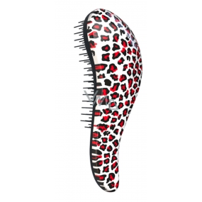 Dtangler Detangling Brush Kefa pre ľahké rozčesanie vlasov 18,5 cm Leopard Pink leopard ružový