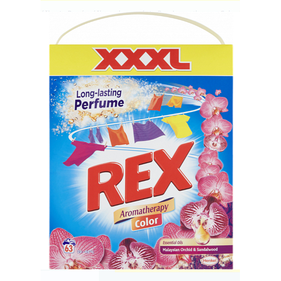 Rex Japanese Malaysian Orchid & Sandalwood Aromatherapy Color prášok na pranie farebnej bielizne 63 dávok 4,1 kg