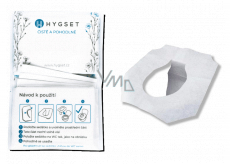 Hygset Jednorazová papierová sedátka, Wc hygienický kryt toaletného lopáriky 10 kusov