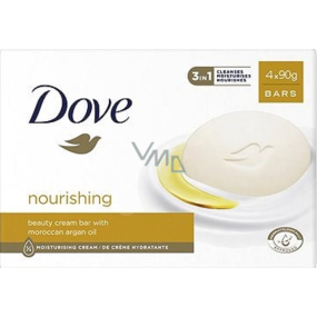 Dove Nourishing Moroccan Argan Oil krémové toaletné mydlo s arganovým olejom 4 x 90 g