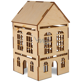 Albi Drevená 3D dekorácia domu, 2 okná 11 cm x 20 cm x 11,5 cm