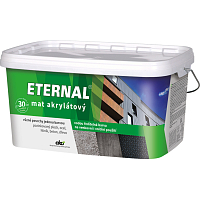 Eternal mat akrylátový univerzálny farba na drevo kov betón, 13 čierna, 5 kg