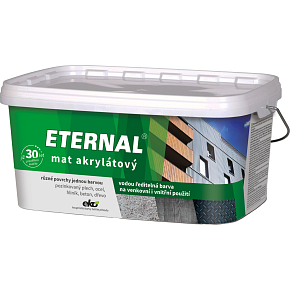 Eternal mat akrylátový univerzálny farba na drevo kov betón, 09 hnedá tmavá, 2,8 kg