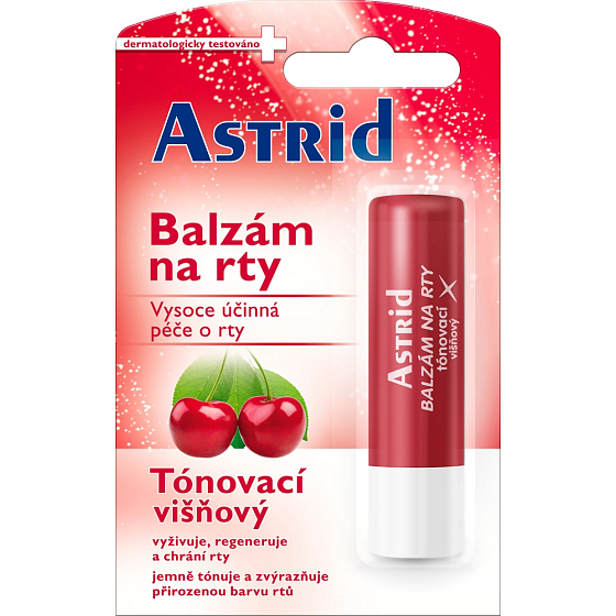 Astrid Tónovacie višňový balzam na pery 4,2 g