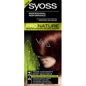 Syoss Pronature dlhotrvajúca farba na vlasy 3-24 tmavo gaštanový