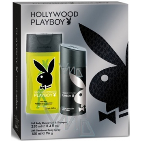 Playboy Hollywood dezodorant sprej 150 ml + sprchový gél 250 ml, kozmetická sada