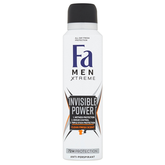 Fa Men Xtreme Invisible Power antiperspirant deodorant sprej pre mužov 150 ml