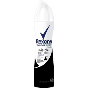 Rexona Invisible Black + White Diamond antiperspirant deodorant sprej pre ženy 150 ml