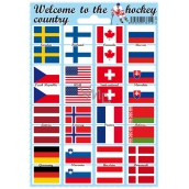 Arch Welcome to the hockey country samolepky a tetovačky vlajky štátov 12 x 17 cm 1 kus