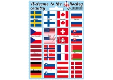 Arch Welcome to the hockey country samolepky vlajky štátov 12 x 17 cm 1 kus