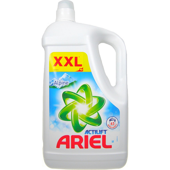 Ariel Actilift Alpine tekutý prací gél na biele prádlo 63 dávok 4,41 l
