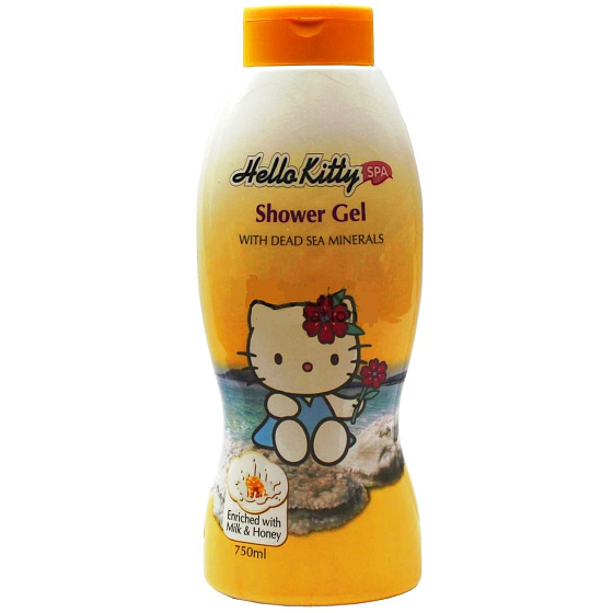 Hello Kitty Milk & Honey Mŕtve more sprchový gél s minerálmi pre deti 750 ml
