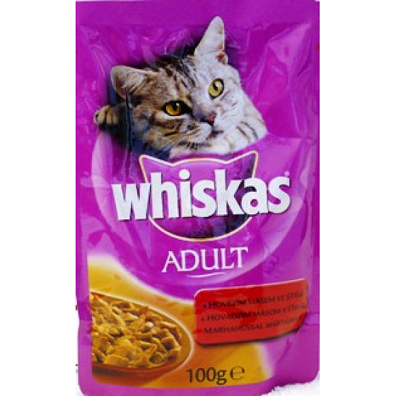 Whiskas Adult s hovädzím mäsom v šťave 100 g
