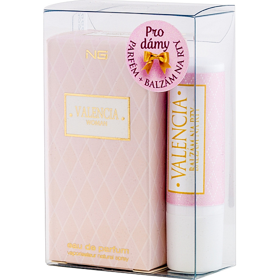 Moje Valencia Woman toaletná voda 15 ml + balzam na pery 3,8 g, darčeková sada č. 36