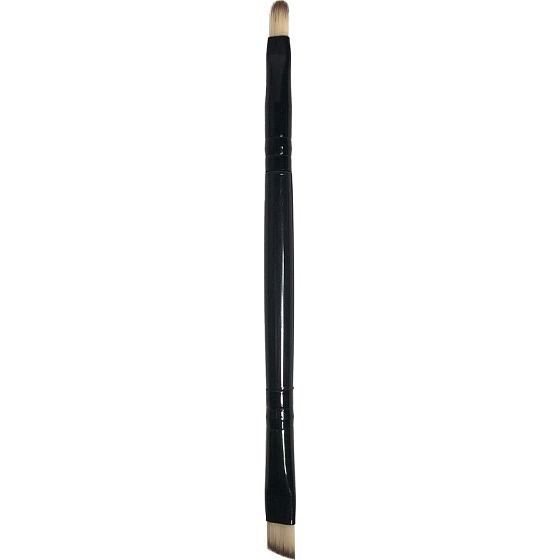 Kozmetický štetec so syntetickými štetinami obojstranný uhlový/zaoblený čierny 12,5 cm 1 ks 30190